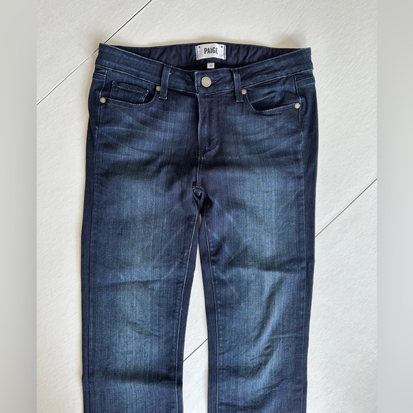Paige Skyline Straight Denim Jeans in Dark Blue Color Size 28 - Picture 9 of 10